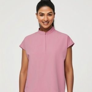 FIGS RAFEALA SCRUB TOP Chalk Pink NWT